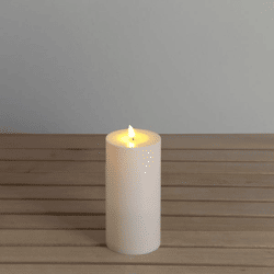 LED Altarkerze, creme, ca. 10x18cm
