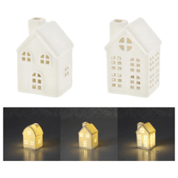 LED House, White, Set of 3 in a Display Box