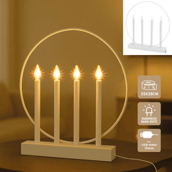 LED Leuchte, Ring, weiß, 4 LEDs, ca.38cmH