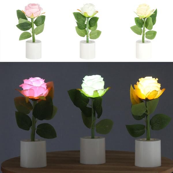 LED Rose, 3/s, ca. 17cmH