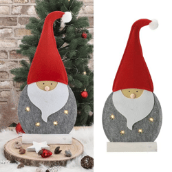 LED Santa felt standing gray approx. 47cm 