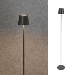 LED Stehleuchte, schwarz, USB, ca. 120cmH 