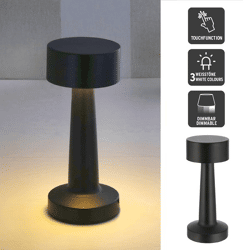 TOUCH LED Table Lamp, Black, USB, approx. 21 cm H