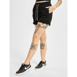leichte Urban Classics Damen Shorts Kordelzug Taschen 300 g/m² mit Baumwolle Schwarz