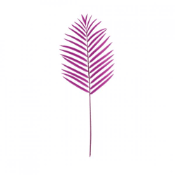 Light & Living kunsttak Palm metallic paars 88 cm