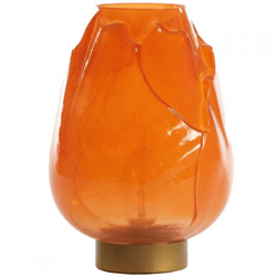Light & Living tafellamp Ginny LED op batterij oranje goud 27 cm