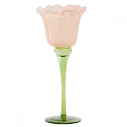 Light & Living Teelichthalter Flowaly, pfirsichfarben, 22 cm