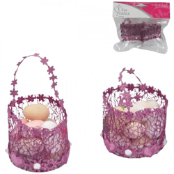 Mini-Geschenkkorb lila 10 cm 2 Stück