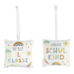 Mini Back-to-School Pillow, 2/set, approx. 12x12 cm