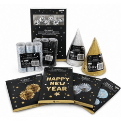 Mischpackung mit Silvester-Party-Accessoires, 76 Stück