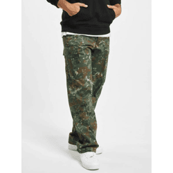 moderne Brandit Herren Cargo-Hose Kordelzug Taschen Camouflage