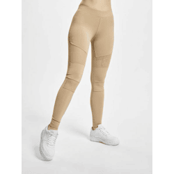 moderne Urban Classics Damen Hose Stretch Mesh 210 g/m² Beige