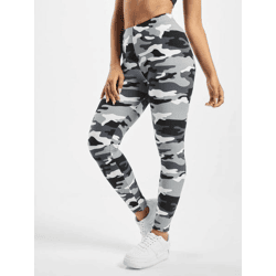 moderne Urban Classics Damen Hose Stretch Rippstrick 170 g/m² Camouflage