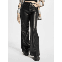 Modern Urban Classics Women's Jeans with Zipper Pockets, 225 g/m², Black