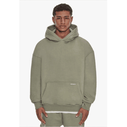 moderner Dropsize Herren Hoodie mit Baumwolle Khaki