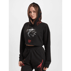 moderner Thug Life Damen Hoodie mit Baumwolle Schwarz