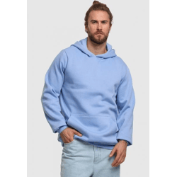 moderner URBAN CLASSICS Herren Hoodie Rippbündchen Kapuze 270 g/m² Blau