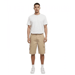 Moderner URBAN CLASSICS Männer Cargo Shorts aus 320 g/m² Baumwolle bequeme Herren Shorts im Casual Relaxed Fit Beige