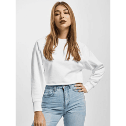modernes Calvin Klein Damen Sweatshirt Oversize mit Baumwolle Weiß
