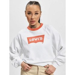 modernes LEVI´S Damen Sweatshirt mit Baumwolle Weiß/Orange