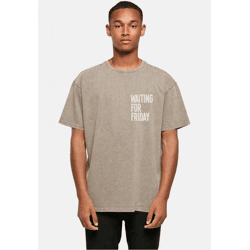 modernes Mister Tee Herren T-Shirt Oversize 240 g/m² mit Baumwolle Khaki