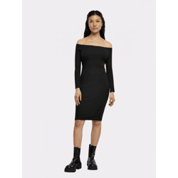 modernes Urban Classics Damen Longsleeve Stretch Slim Fit 180 g/m² mit Baumwolle Schwarz