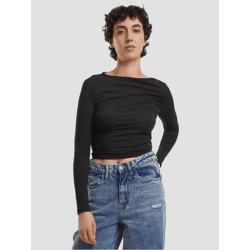 modernes Urban Classics Damen Sweatshirt Slim Fit mit Baumwolle Schwarz