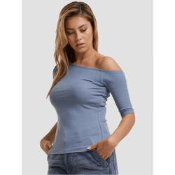 modernes Urban Classics Damen T-Shirt 180 g/m² mit Baumwolle Blau