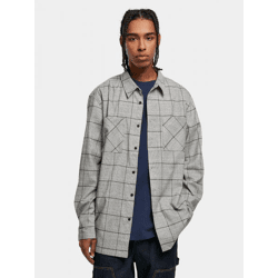 modernes Urban Classics Herren Polo-Shirt Stretch Taschen Oversize Grau