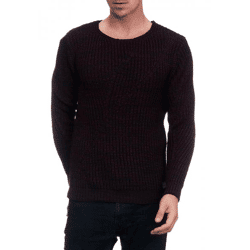 Modischer Herren Oversized Grobstrick-Pullover Sweater 13365 Schwarz
