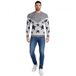 Modischer Herren Rundhals-Pullover im 