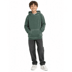 nachhaltiger Kinder Hoodie für Jungen aus weichem Baumwoll-Mix Kapuzen-Pullover 922809 Grün