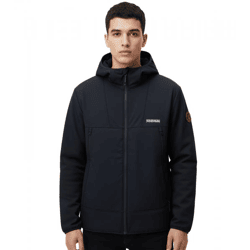NAPAPIJRI A-Biois atmungsaktive Softshell-Jacke Herren Übergangs-Jacke mit Kapuze NP0A88TN1761 Dunkel-Blau