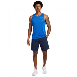 NIKE Herren Sport-Shirt Muskel-Shirt mit Dri-FIT-Technologie Fitness-Shirt Tank- Top NT0306-463 Blau