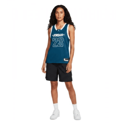 NIKE Jordan Jersey 23 Damen Basketball-Shirt mit Mesh-Gewebe Tank-Top Sport-Shirt FN6687-010 Blau