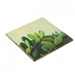 Untersetzer Kaktus Opuntia indica Holz 10 x 10 cm