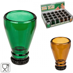 „Out of the Blue“-Schnapsglas, Bierflasche, 40 ml, 2er-Set, sortiert