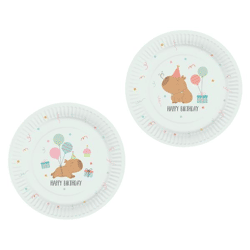Pappteller Capybara, 8er Set, 2/s, ca. 23cmD
