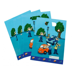 Polizei - 8 Geschenkbeutel, doppelseitig bedruckt - 17 x 23 cm