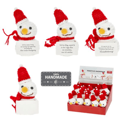 Positive Snowman, Häkelschneemann, ca.7cm