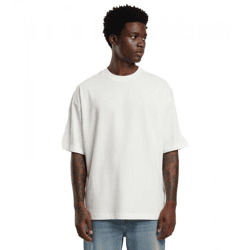 Prohibited Savile Row Team Herren T-Shirt Baumwoll-Shirt mit auffälligem Rückenprint Kurzarm-Shirt Oversized-Fit PC-006-041 Weiß