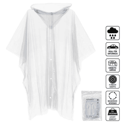 Regenponcho, Mantel mit Knopfleiste