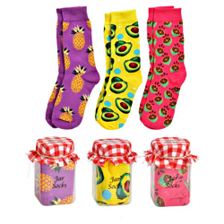 Socken Obst in Dose, 3/s, Gr. 36-41