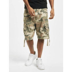 sommerliche Brandit Herren Shorts Reißverschluss Taschen Camouflage