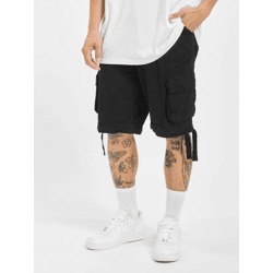 sommerliche Brandit Herren Shorts Reißverschluss Taschen Schwarz