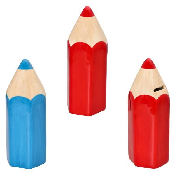 Spardose Buntstift, 2/s, S, ca. 5x13cm