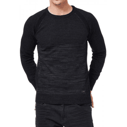 Sportiver Herren Rundhals-Pullover Feinstrick-Sweater 13417 Schwarz