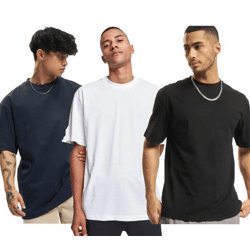 sportliches URBAN CLASSICS Herren T-Shirt Oversize 180 g/m² Baumwoll-Shirt Freizeit Weiß, Blau oder Schwarz