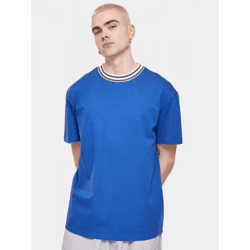 sportliches Urban Classics Herren T-Shirt Oversize 220 g/m² mit Baumwolle Blau