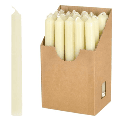 Stabkerze, Elfenbein, Rustic, 20 Stk im Display, 20cmH